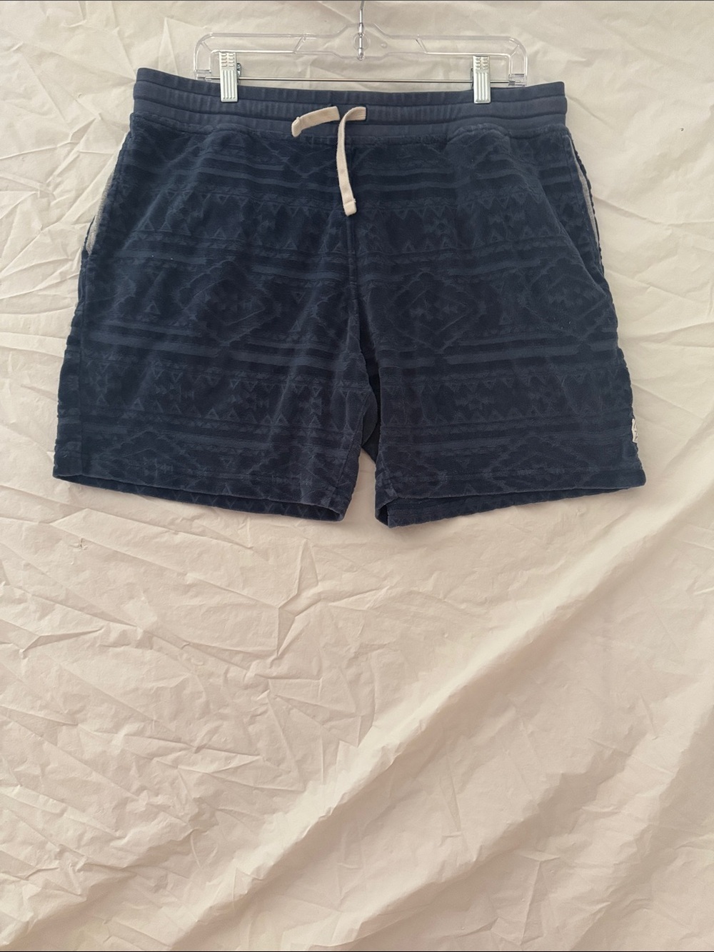Chubbies Navy Lounge Wear Aztec Print 7 inch Shorts - Navy
